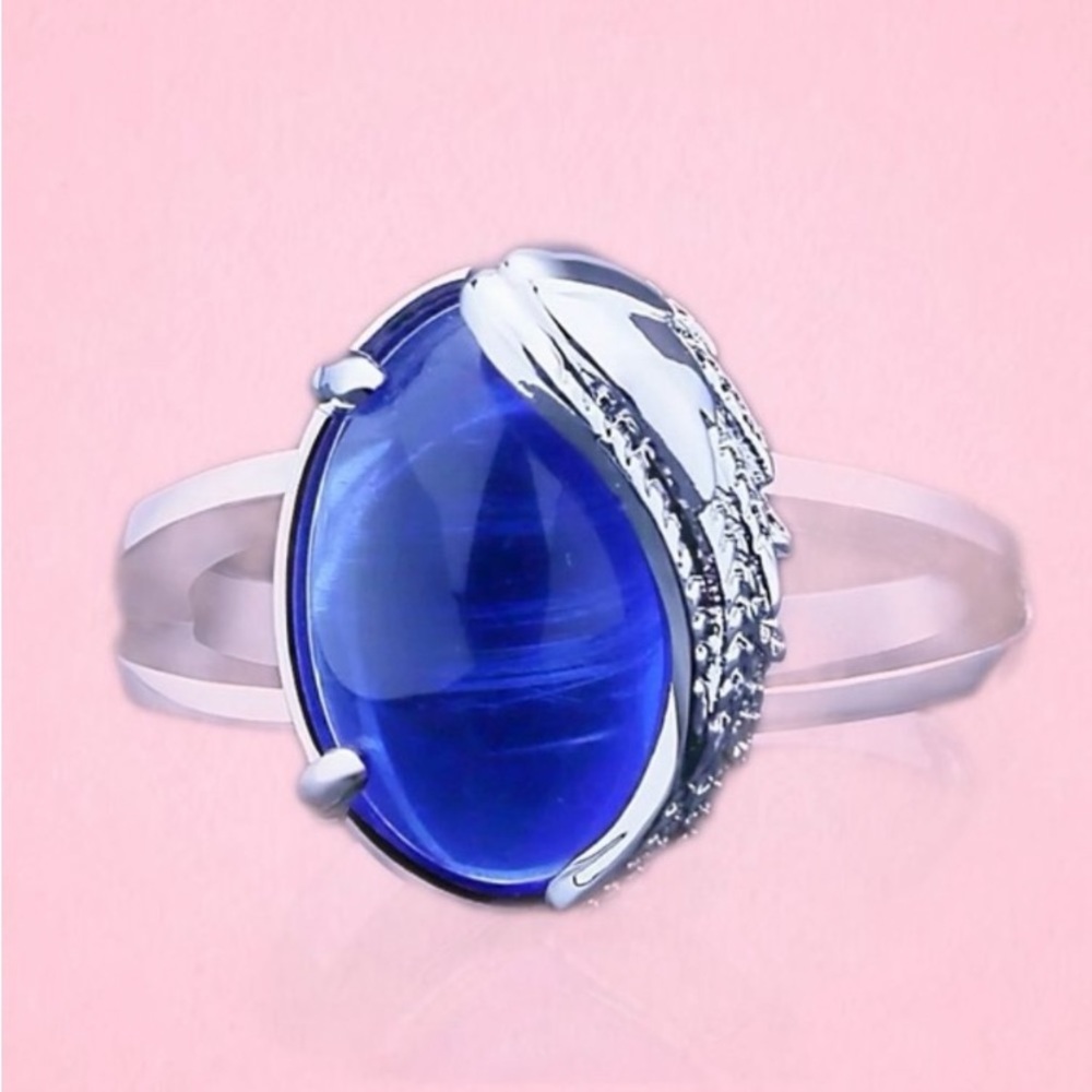 925 Sterling silver Angel wing ring. SZ 7
